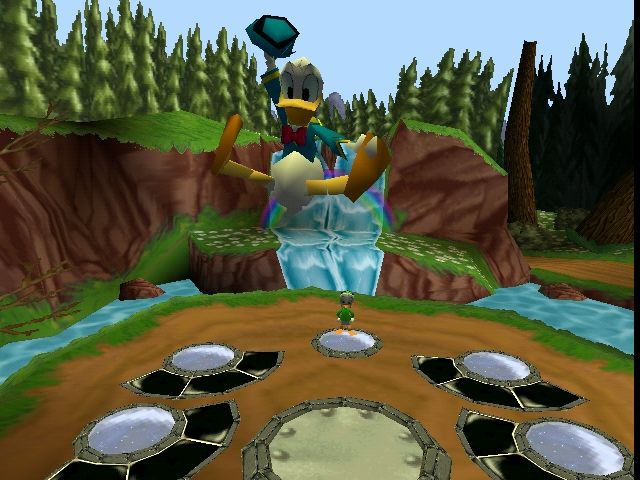 Disney's Donald Duck: Goin' Quackers (Nintendo 64) screenshot: Just fooling around