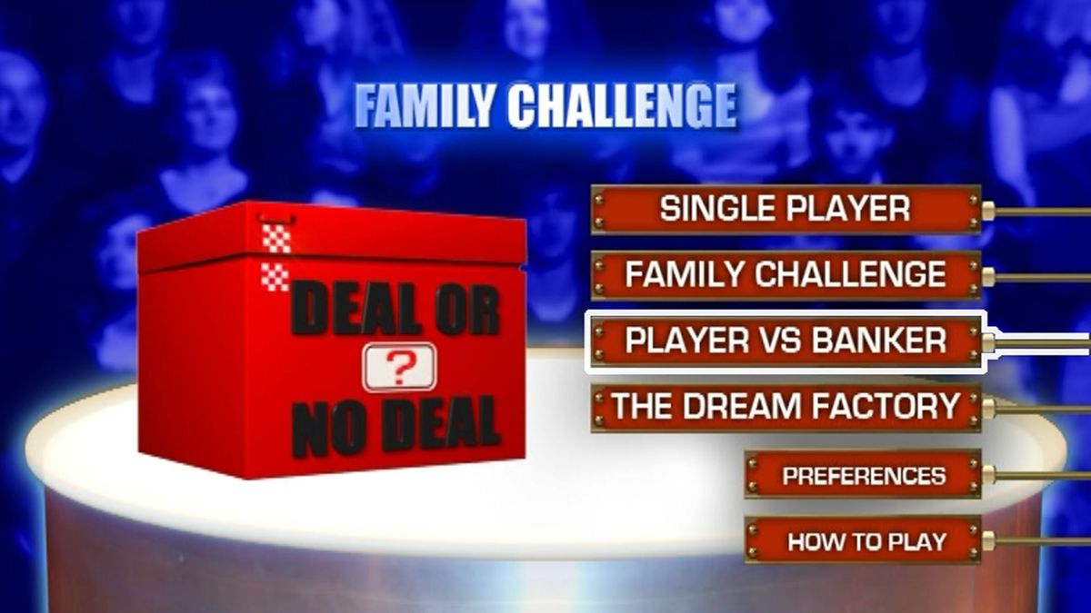 Deal or No Deal: Family Challenge (DVD Player) screenshot: The main menu