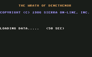 Wrath of Denethenor (Commodore 64) screenshot: Loading screen