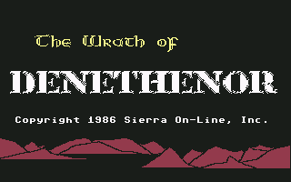 Wrath of Denethenor (Commodore 64) screenshot: Title screen