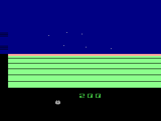Star Wars: Return of the Jedi - Death Star Battle (Atari 2600) screenshot: Penetrating the energy shield