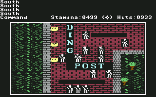 Wrath of Denethenor (Commodore 64) screenshot: I can sell unneeded items at the trading post.