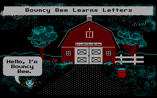 Bouncy Bee Learns Letters (DOS) screenshot: Title screen