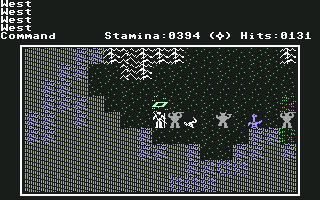 Wrath of Denethenor (Commodore 64) screenshot: A labyrinth entrance.