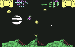 Cauldron (Commodore 64) screenshot: Beware of the pumpkin patch