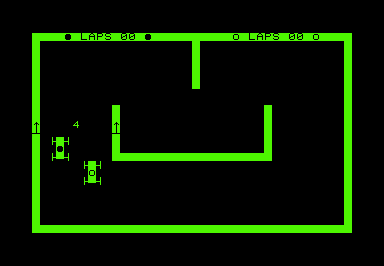Roadracer Bowler (Commodore PET/CBM) screenshot: Game start