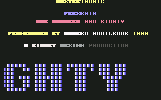 Pub Darts (Commodore 64) screenshot: Title screen