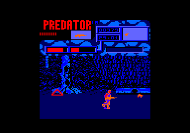 Predator (Amstrad CPC) screenshot: I am being targeted by the Predator.