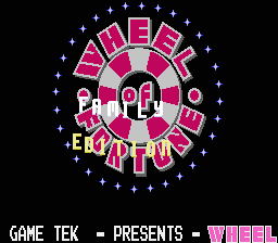 Wheel of Fortune: Family Edition (NES) screenshot: Title screen