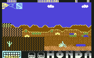 Parigi Dakar (Commodore 64) screenshot: End of the stage (2D)...