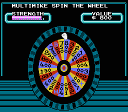Wheel of Fortune: Family Edition (NES) screenshot: The wheel animation