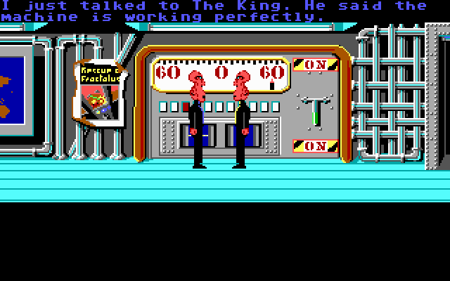 Zak McKracken and the Alien Mindbenders (DOS) screenshot: Yet another diabolical plan to take over the world. (Hi-res)