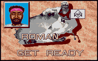 Super Ski II (DOS) screenshot: Get Ready to Super Giant