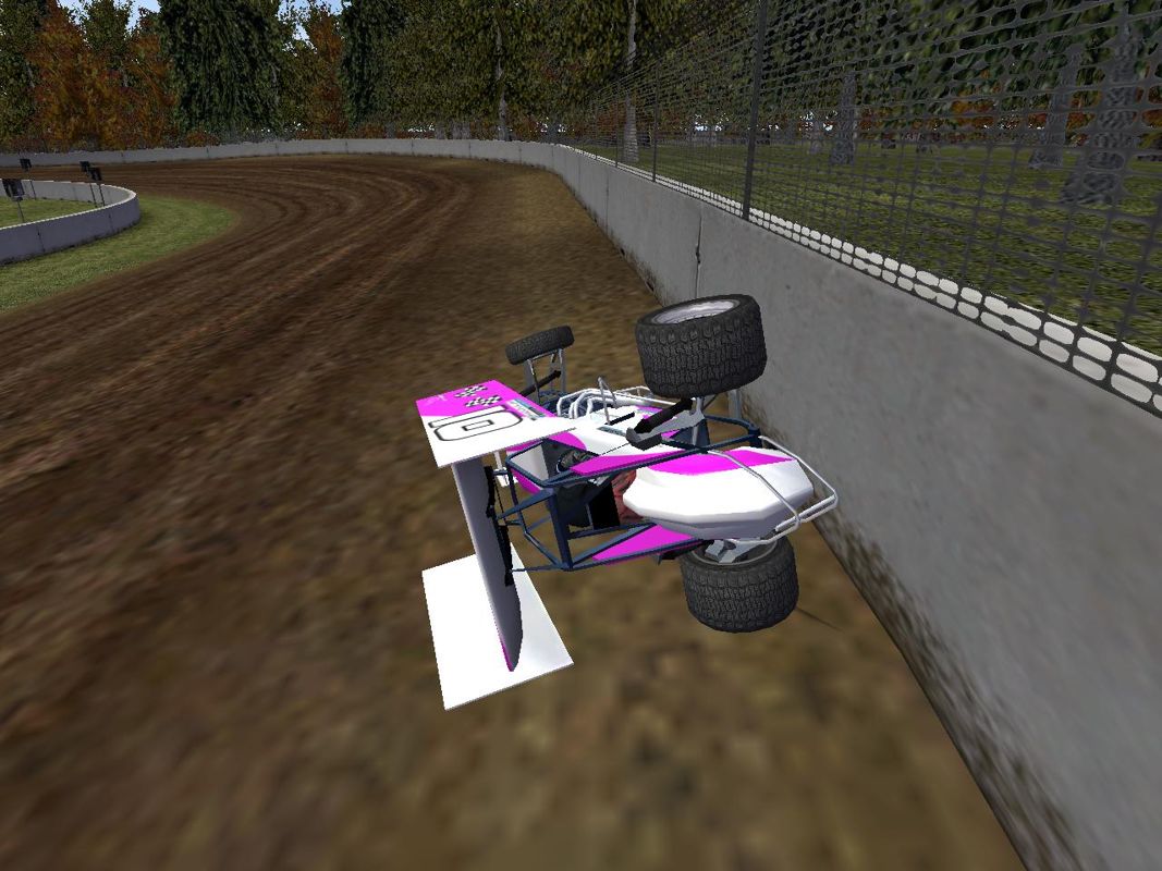 Sprint Car Challenge (Windows) screenshot: ...and you'll end up on the side.