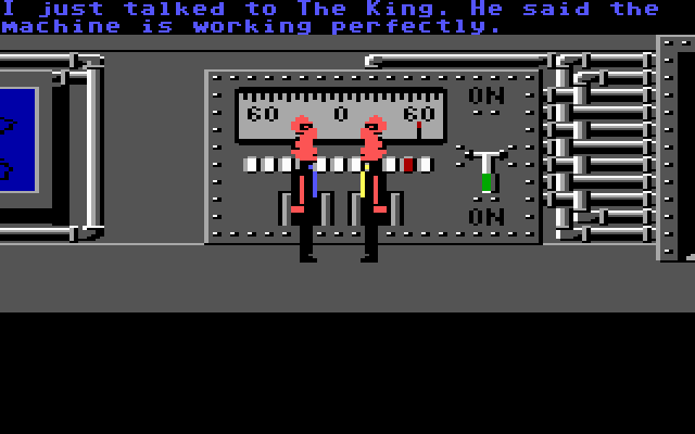 Zak McKracken and the Alien Mindbenders (DOS) screenshot: Yet another diabolical plan to take over the world. (Lo-res)