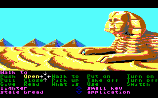 Zak McKracken and the Alien Mindbenders (DOS) screenshot: In Egypt