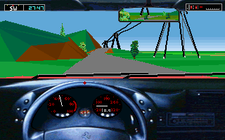 Test Drive III: The Passion (DOS) screenshot: A nice little back road