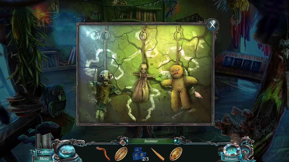 Nightmares from the Deep 3: Davy Jones (Collector's Edition) (Windows) screenshot: Bonus Adventure: Playing with Voodoo dolls.