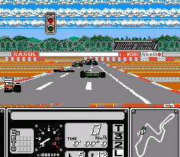 Formula 1 Sensation (NES) screenshot: Let's race