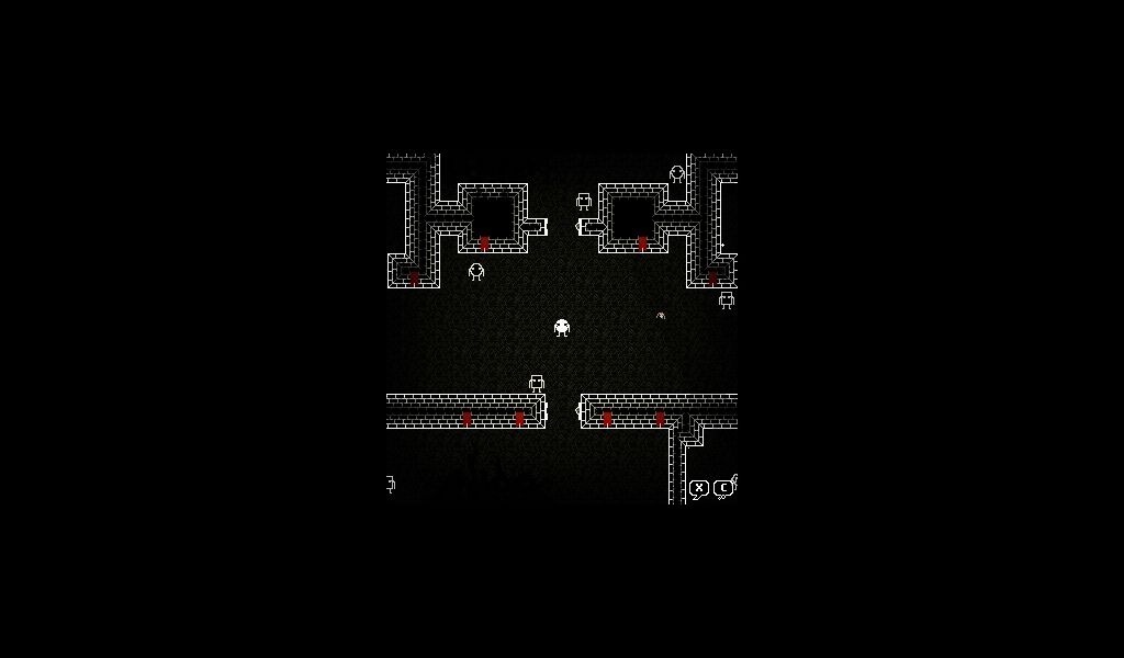 Ossuary (Windows) screenshot: Visuals are mostly black-and-white, with the occasional drop of colour