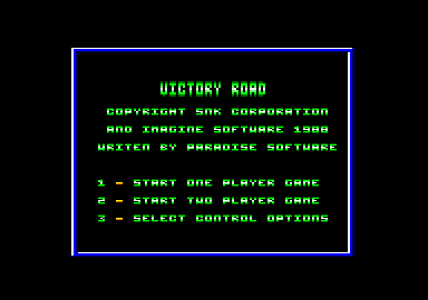 Ikari Warriors II: Victory Road (Amstrad CPC) screenshot: Select number of players