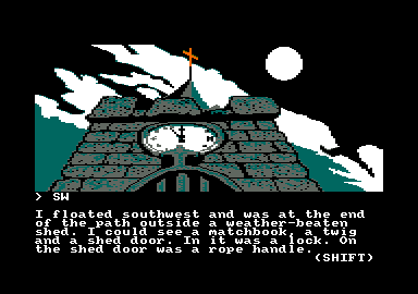 Scapeghost (Amstrad CPC) screenshot: You can find a way to open the lock
