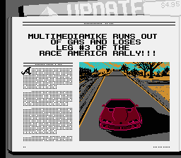 Race America (NES) screenshot: There is more than one way to lose a race.
