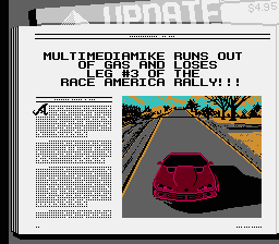 Screenshot of Race America (NES, 1992) - MobyGames