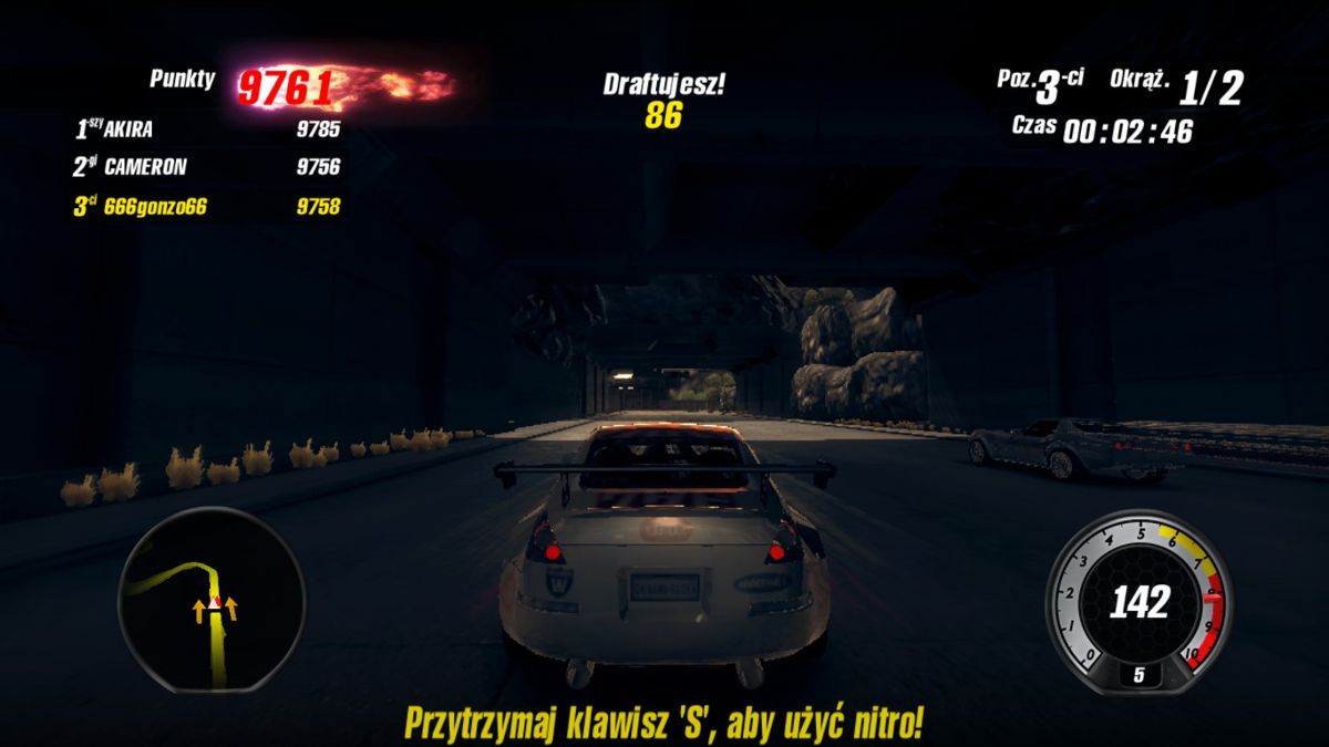 Ignite (Windows) screenshot: A dark tunnel