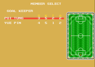 World Championship Soccer (Genesis) screenshot: Choosing the players