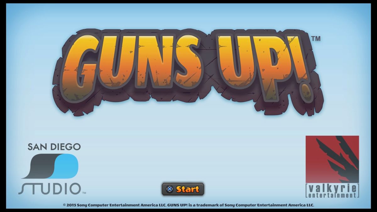 Guns Up! (PlayStation 4) screenshot: Title screen