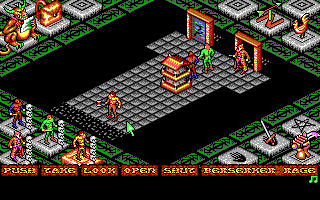 Worlds of Legend: Son of the Empire (DOS) screenshot: Exploring a dungeon (EGA)