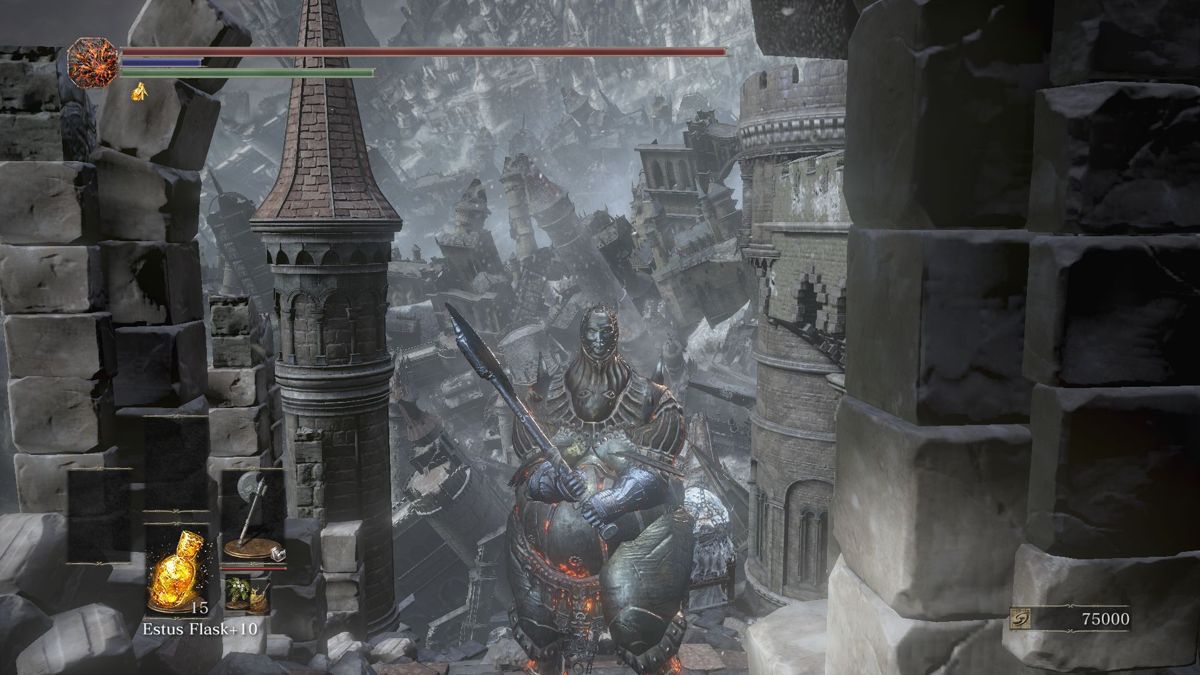 Dark Souls III: The Ringed City (Windows) screenshot: Starting the DLC. Dreg Heap is ahead. Fun times!