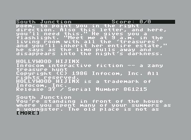 Hollywood Hijinx (Commodore 64) screenshot: Title screen