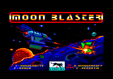 Moon Blaster (Amstrad CPC) screenshot: Title screen
