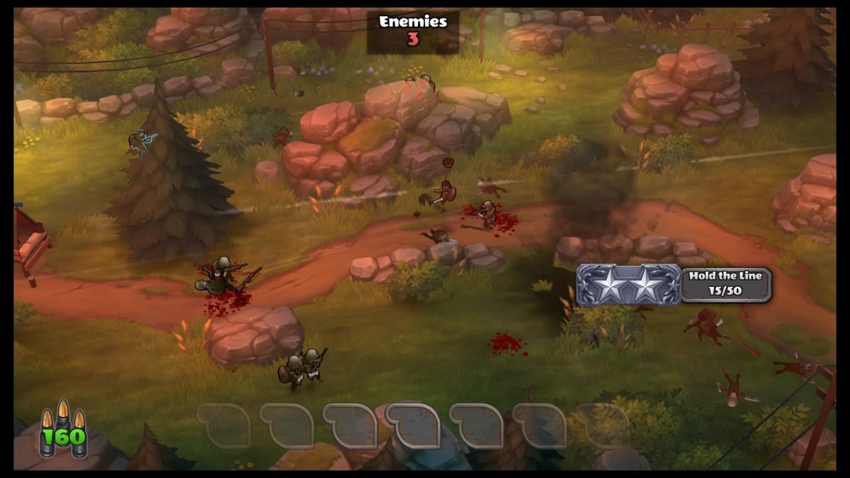 Guns Up! (PlayStation 4) screenshot: Earning medals in combat