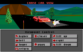 Test Drive III: The Passion (DOS) screenshot: Driver vs. Chicken: Flat Meat