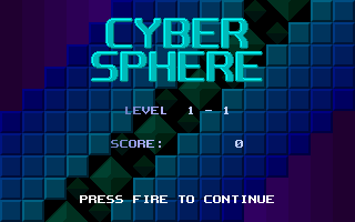 Cybersphere (DOS) screenshot: Level loading screen.