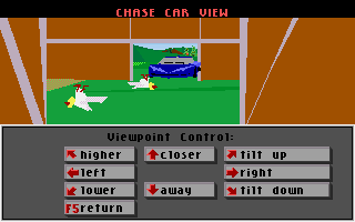 Test Drive III: The Passion (DOS) screenshot: Driver vs. Chicken III: The Slaughterhouse