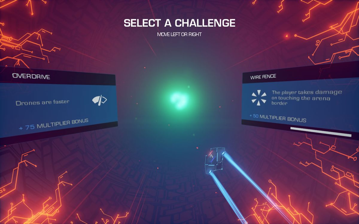 AIPD: Artificial Intelligence Police Department (Windows) screenshot: Between waves you have to choose a challenge.