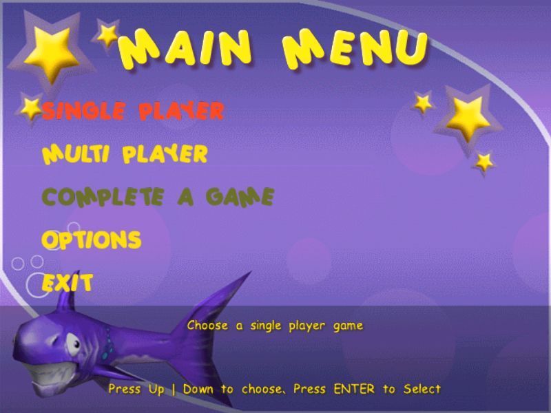 Crazy Golf (Windows) screenshot: The main menu