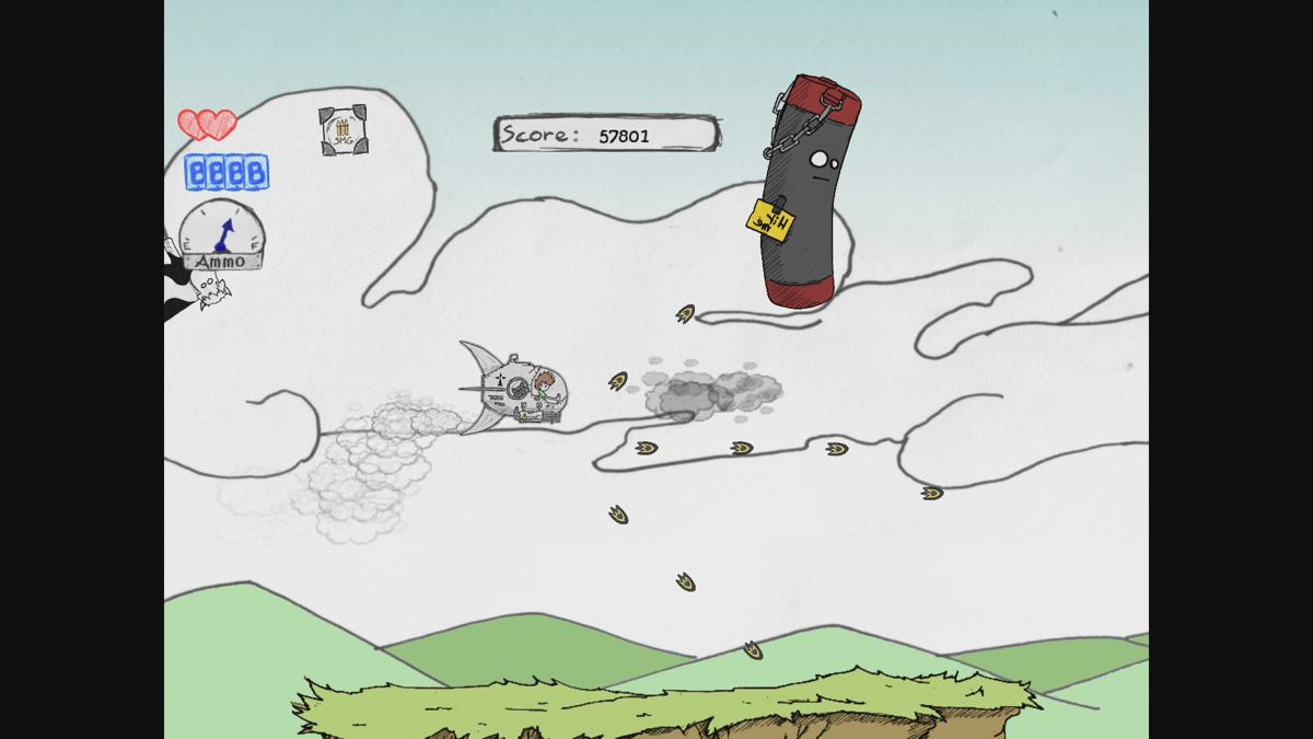 The Great Paper Adventure (Xbox 360) screenshot: We collected a weapon upgrade (Trial version)