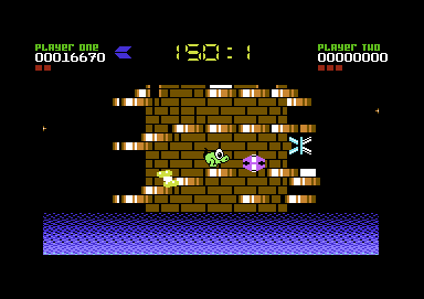 Tower Toppler (Commodore 64) screenshot: Tower 6