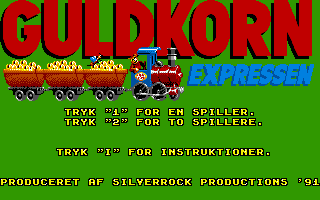 Guldkorn Expressen (DOS) screenshot: Main menu