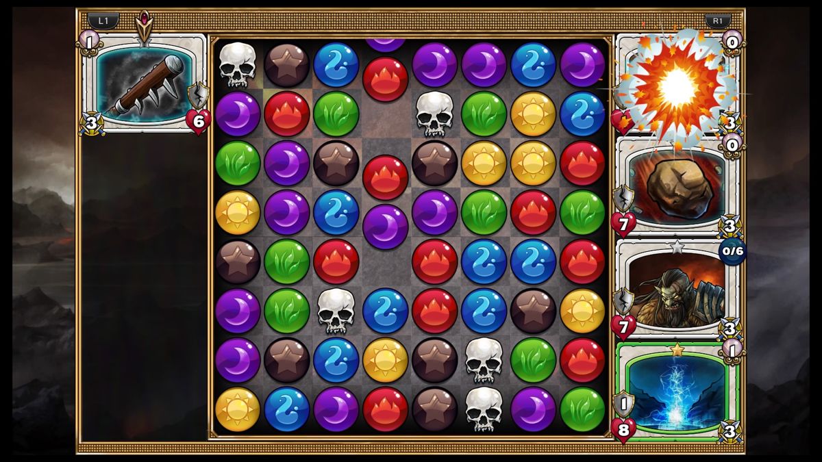 Gems of War (PlayStation 4) screenshot: Striking at the enemy