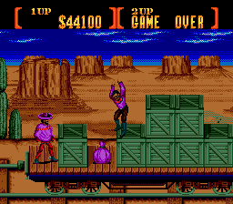 Sunset Riders (Genesis) screenshot: Hands up!