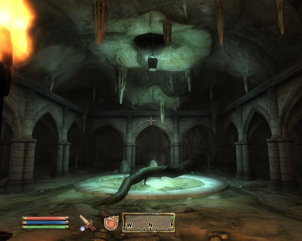 The Elder Scrolls IV: Knights of the Nine (Windows) screenshot: You need to restore this place to its original state (Vile Lair - bonus content).