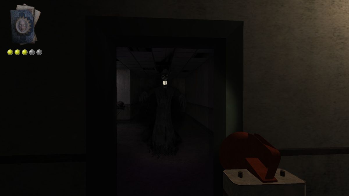 The Hat Man: Shadow Ward (Windows) screenshot: Uh oh, there's the Hat Man, run!