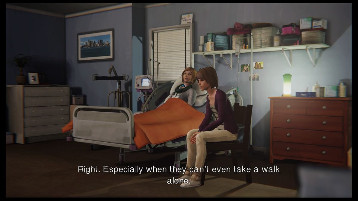 Life Is Strange: Episode 4 - Dark Room (PlayStation 4) screenshot: Chloe's room is modified for her special condition
