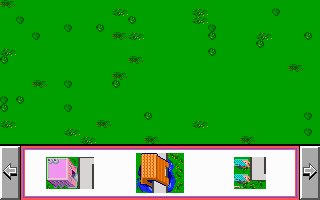 Stickybear: Town Builder (DOS) screenshot: A blank townsite